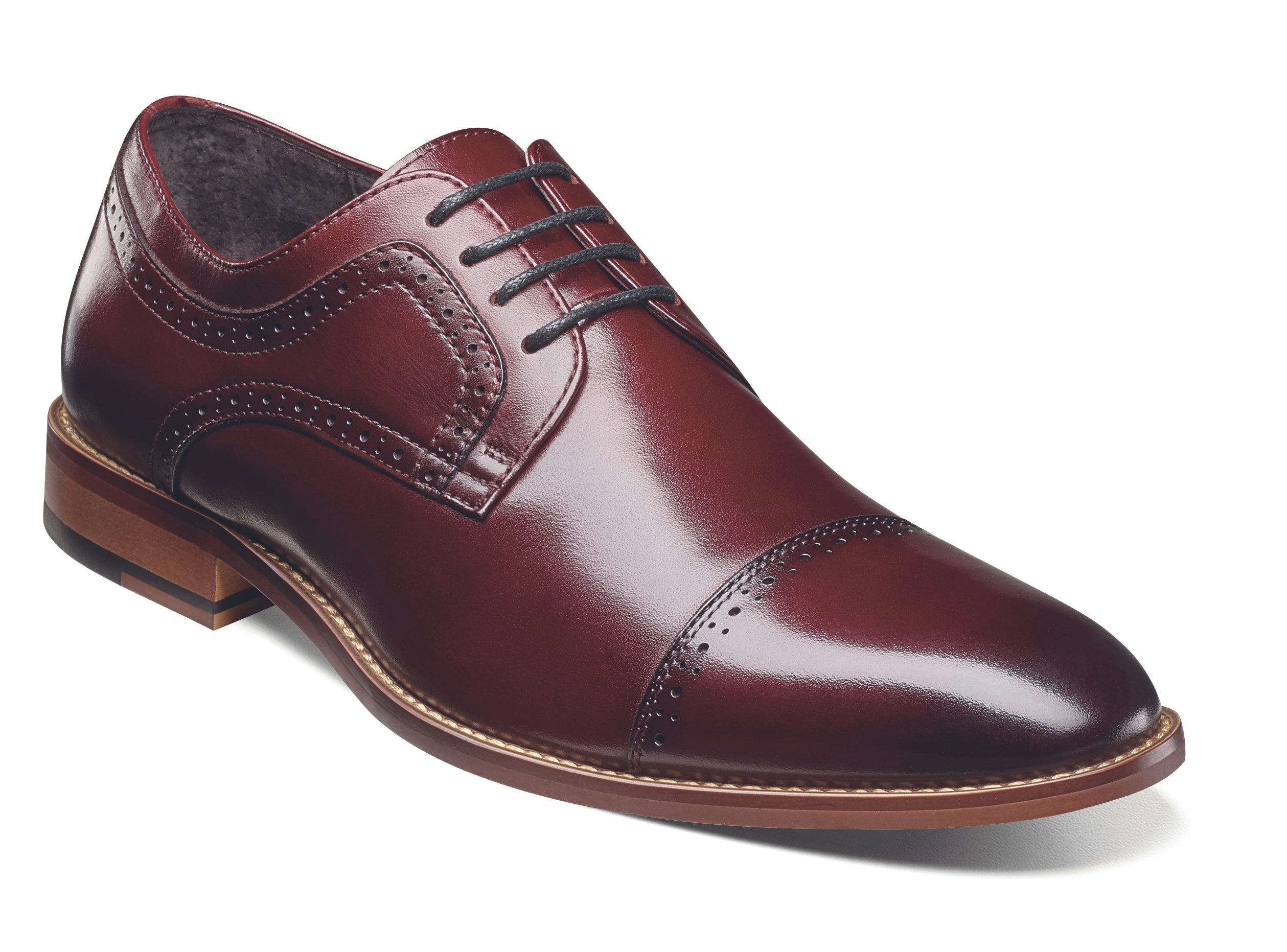 Dickinson Stacy Adams: Oxford Borgogna Elegante! Scarpe Uomo Classiche, Stile Impeccabile, Comode e Raffinate.